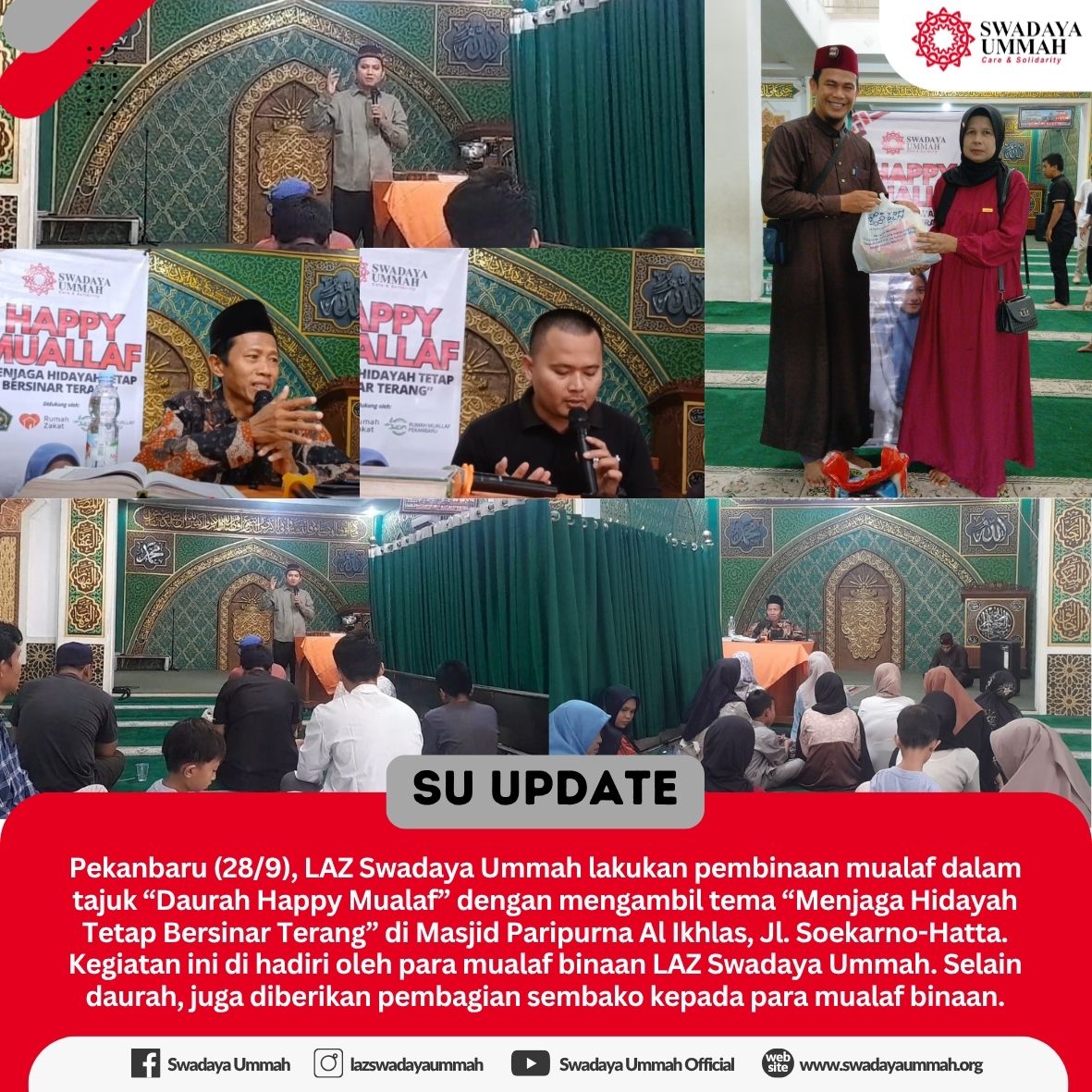 LAZ SWADAYA UMMAH GELAR DAURAH MUALAF KE-1O BULAN TAHUN INI